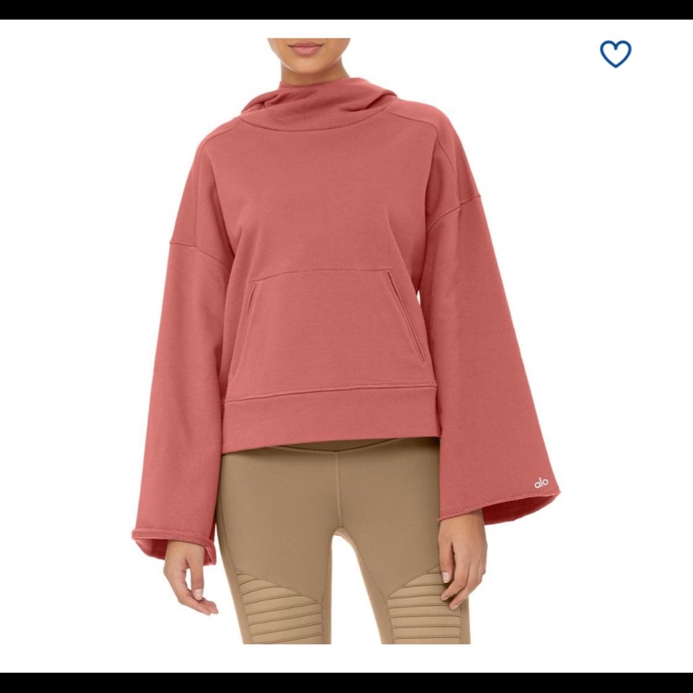 Alo Yoga “Lowkey” French Terry Cropped Hoodie